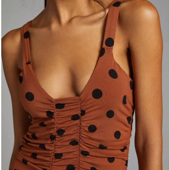 Maeve Ruched Midi Dress Medium Petite - Picture 6 of 7